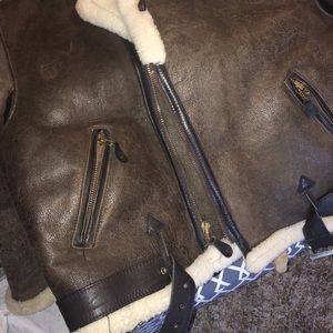 Mens Schott’s leather bomber jacket